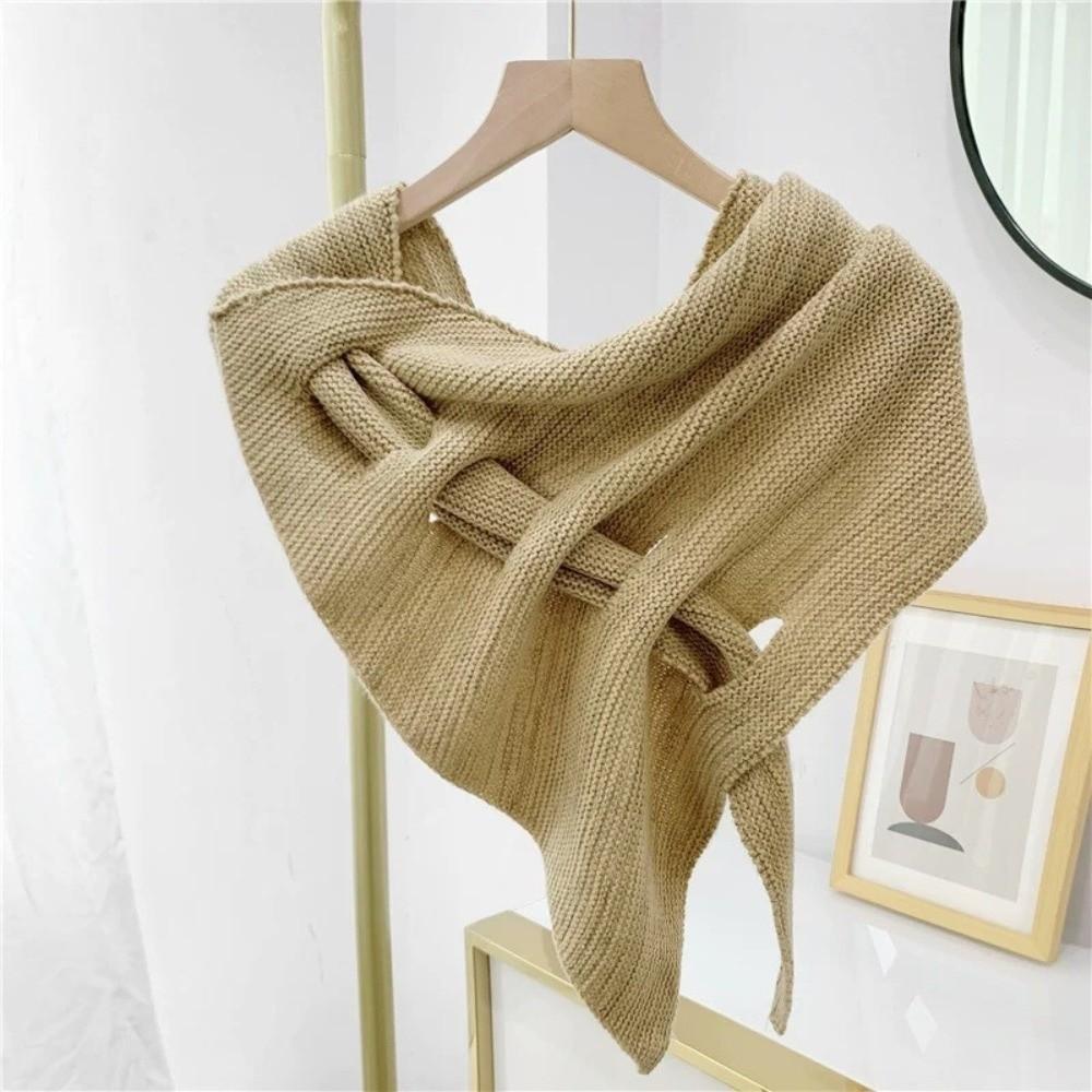 Multi-functional Knitted Triangular Scarf Soft Headscarf New Shawl  Autumn and Winter