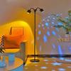 High-End Double-Head Sunset Floor Lamp: Water Ripple Iron Design for Living Room Atmosphere