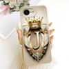 For iPhone 16e Case Cover Luxury A-Z Letters Fashion Crown 2D Painted Silicone Casing A3212 A3409 A3410 A3408