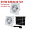 Round Boosted Impeller Fan White Solar Exhaust Fan Durable Solar Panel Fan  Cooling