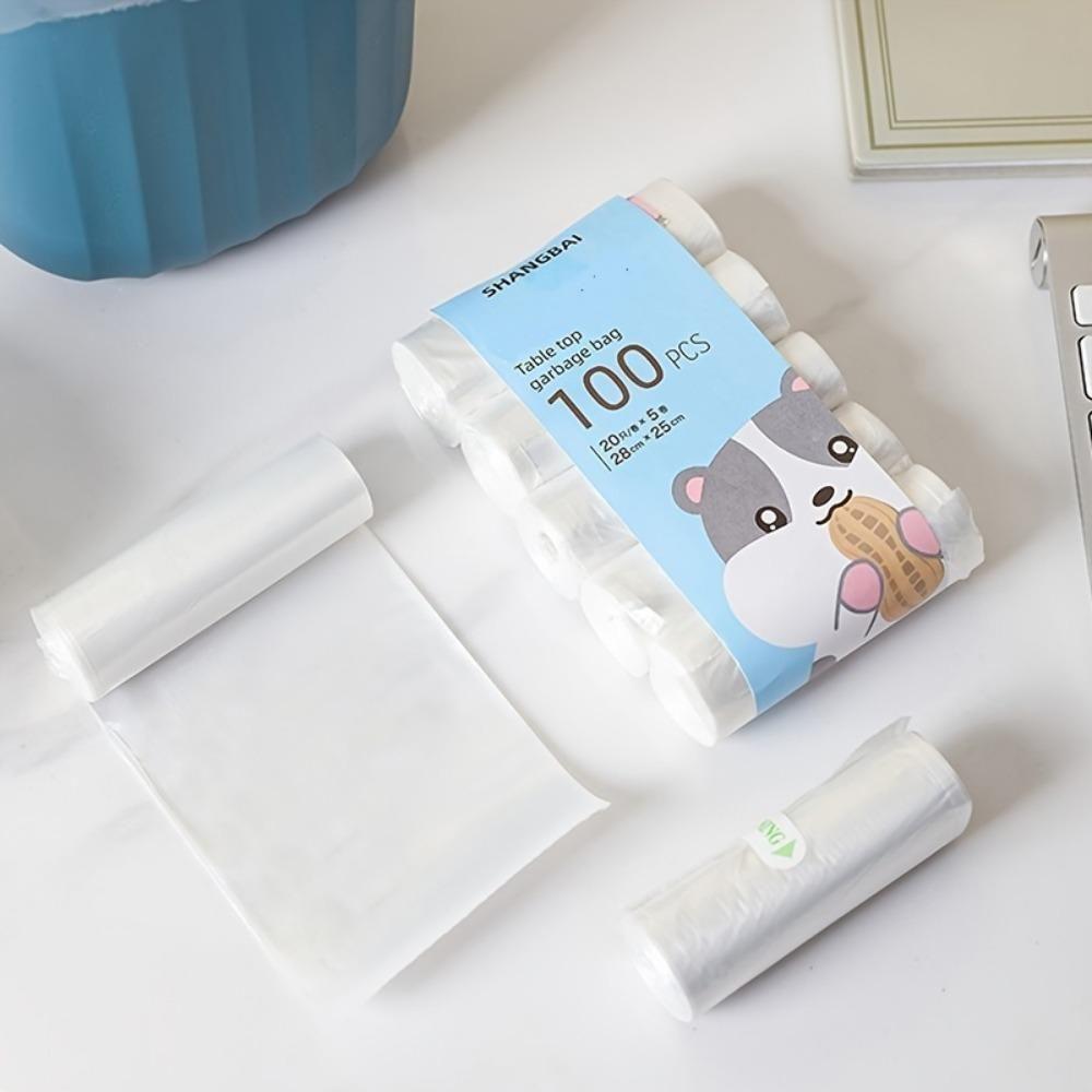 Bolsas de Basura de Escritorio, Cubos de Basura Pequeños para el Hogar, Bolsas de Plástico Mini Desechables para Montar en el Coche