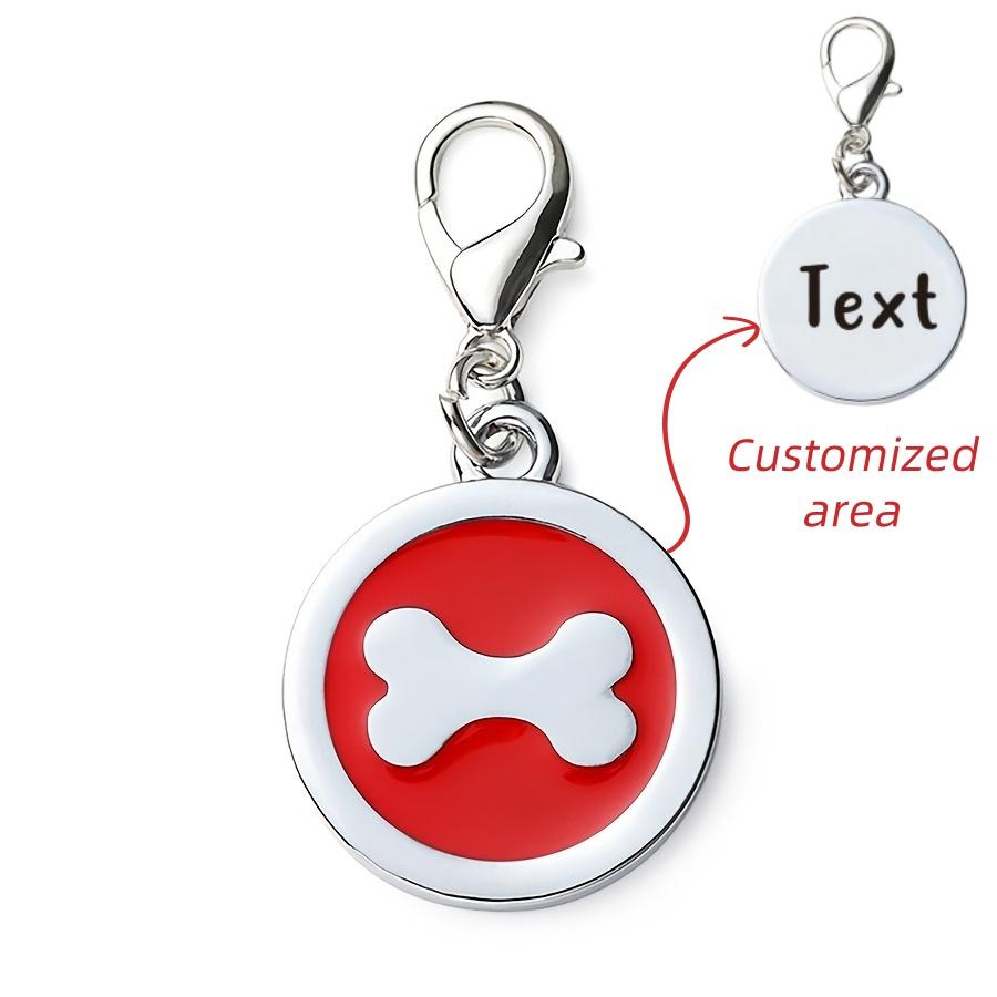 

1 шт., розовые персонализированные собачьи косточки, серебряные, круглые, бирка для идентификации питомца, на обратной стороне можно выгравировать имя питомца красный