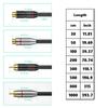Sound Extension Cable Improved Break Resistance,for Home Theater, HiFi Connection, Subwoofer to Amplifiers Wire