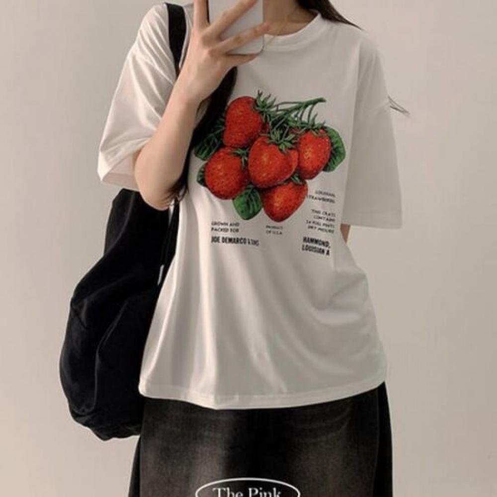 The Pink Abo Oversized PrinTing T shirT