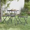 Exclusive House - 3 Pcs Garden Dining Set Metal Mesh Anthracite