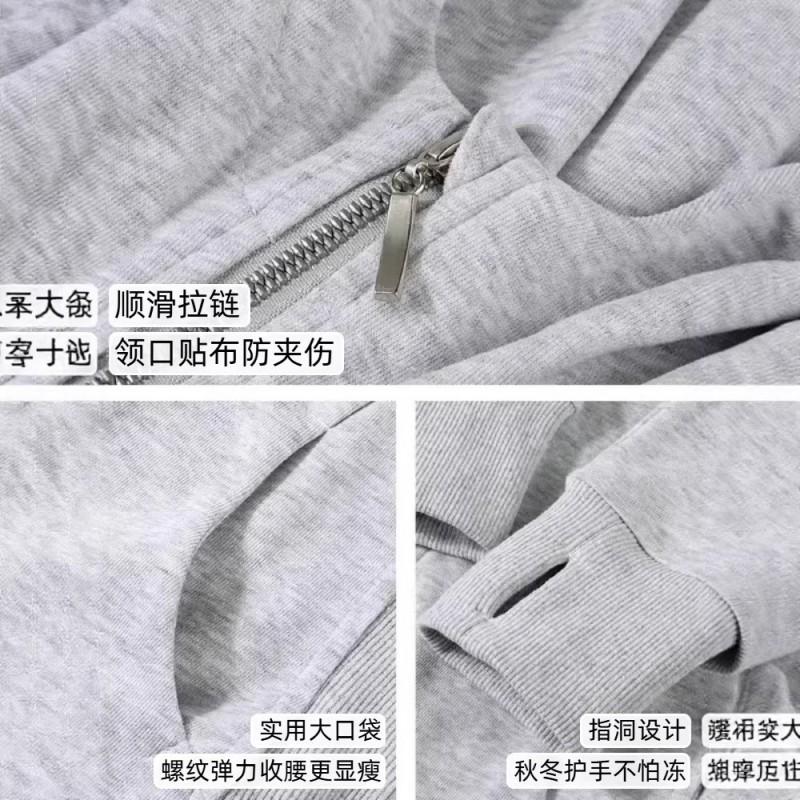Womens Slim Fit Cropped Hooded Zip-Up Sweatshirt Short Sleeveless Top Korean Style Casual Lightweight Cotton Blend