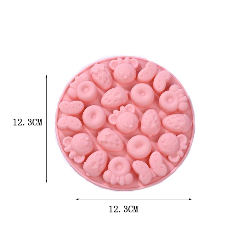 GOGOU Silicone Cake Mold 12.3cm Pink Non-Stick Baking Pan Cake Tin
