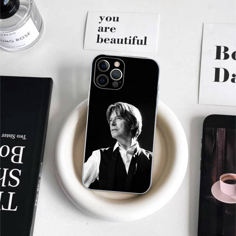 D-David-Singer B-Bowies For iPhone 11 12 13 14 15 16 17 Pro Max Plus 13 Mini Silicone Soft Transparent Back
