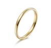 2024 Gold Plated Titanium Steel Couple Rings: 2/4/6/8mm Round Arc Design