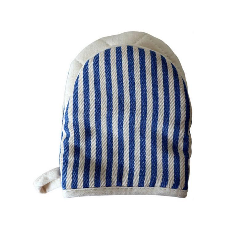 

Жаростойкие кухонные перчатки, полосатые прихватки, Нескользящие защитные варежки для домашней выпечки, приготовления пищи, кухонный инструмент для столовой, бара, 1 шт.