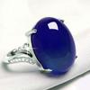 Second-Generation Silver-Plated Ring with Imitation Yellow Chalcedony and Agate for Women