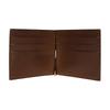 Gucci Presbyopia Logo Multiple Card Slots Canvas and Leather Card Holder Wallet Men's Brown and Ebony