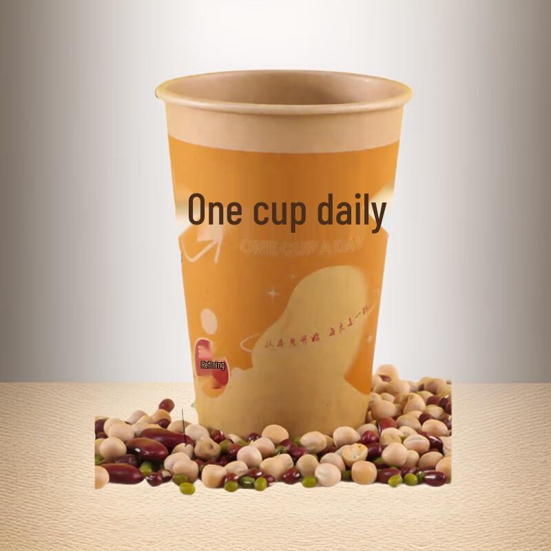 Xiaoyueya 12oz Thickened Paper Soy Milk Cups - 100 Pack