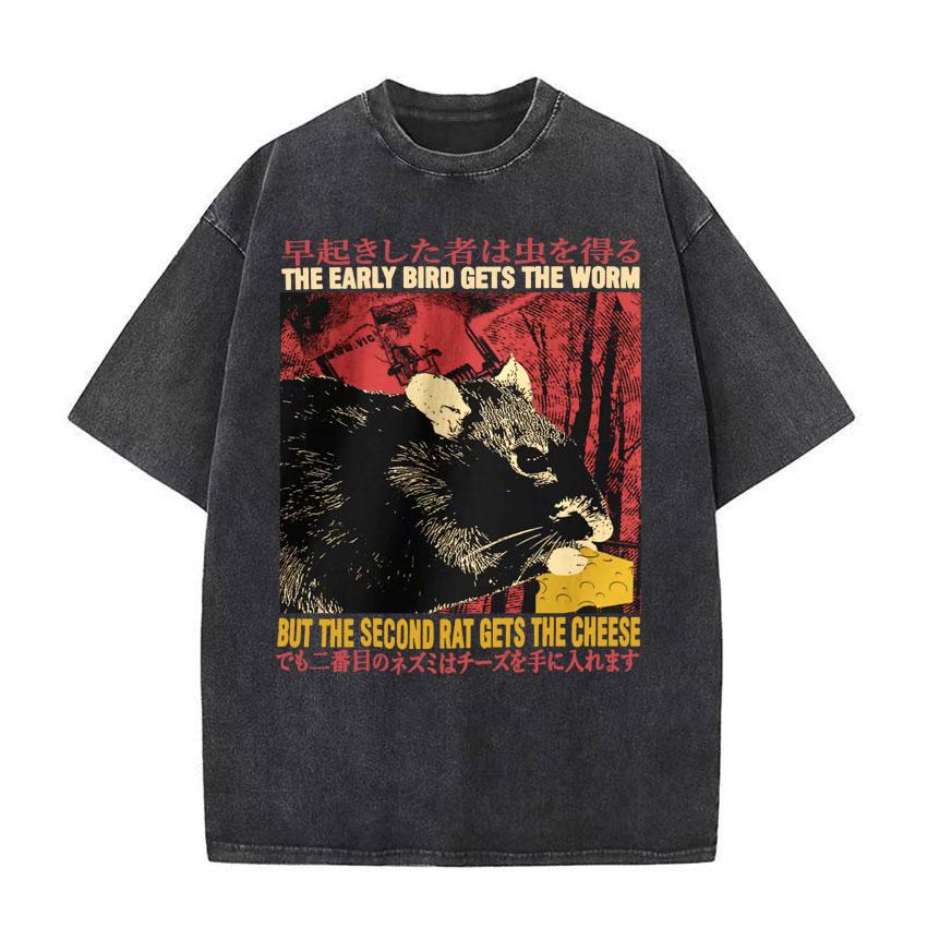 Japanese Crab Funny Meme T Shirt Tokyo Weird Streetwear Washed Vintage T Shirts Unisexs Women Casual Oversized Short Sleeve Tshirt