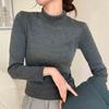 Women's H129 Orlon Semi-High Neck Fleece-Lined Warm Base Layer Top