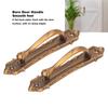ZK40 2pcs Barn Door Handle Heavy Duty Bronze Surface Mounted Sliding Wooden Door Handles for Gate Wardrobes