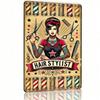 Vintage Barber Shop Metal Sign 8x12 Wall Decor Retro Salon Illustration