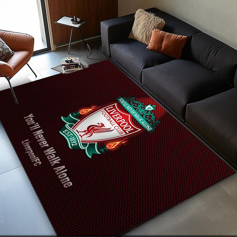 1PC rug Football Liverpool Crest Carpet, Chair Rug,Area Rug for Office Bedroom living rooms bedroom, Doormat decor Christmas fan gifts
