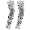 Punk Arm Sleeves for Men, UV Protection Cooling Techwear for Outdoor Activities White