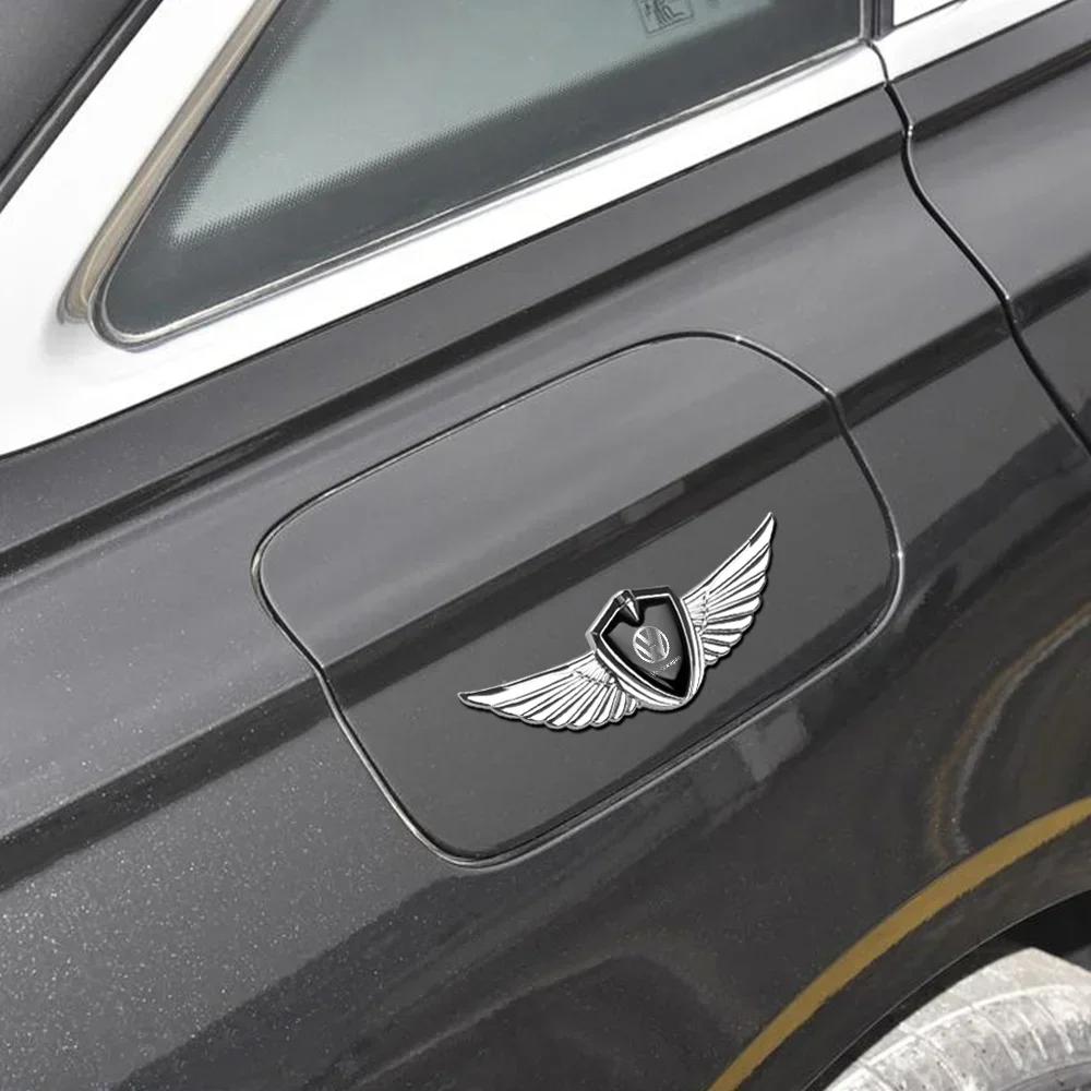 T243D Metal Wings Car Styling Side Mark Window Body Sticker Decals For VW Volkswagen Golf Polo Passat Touran Jetta Accessories