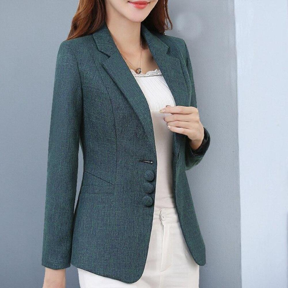 Blazer da donna taglie forti Giacche da lavoro Ufficio Lady Suit Slim monopetto Business Blazer da donna Cappotti formali