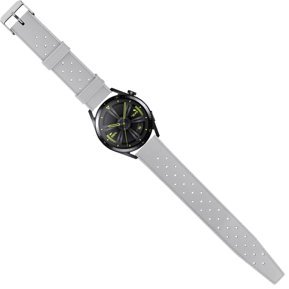 ERBORD Universal Silicone Strap 22mm, Tropic, Gray / Silver Buckle