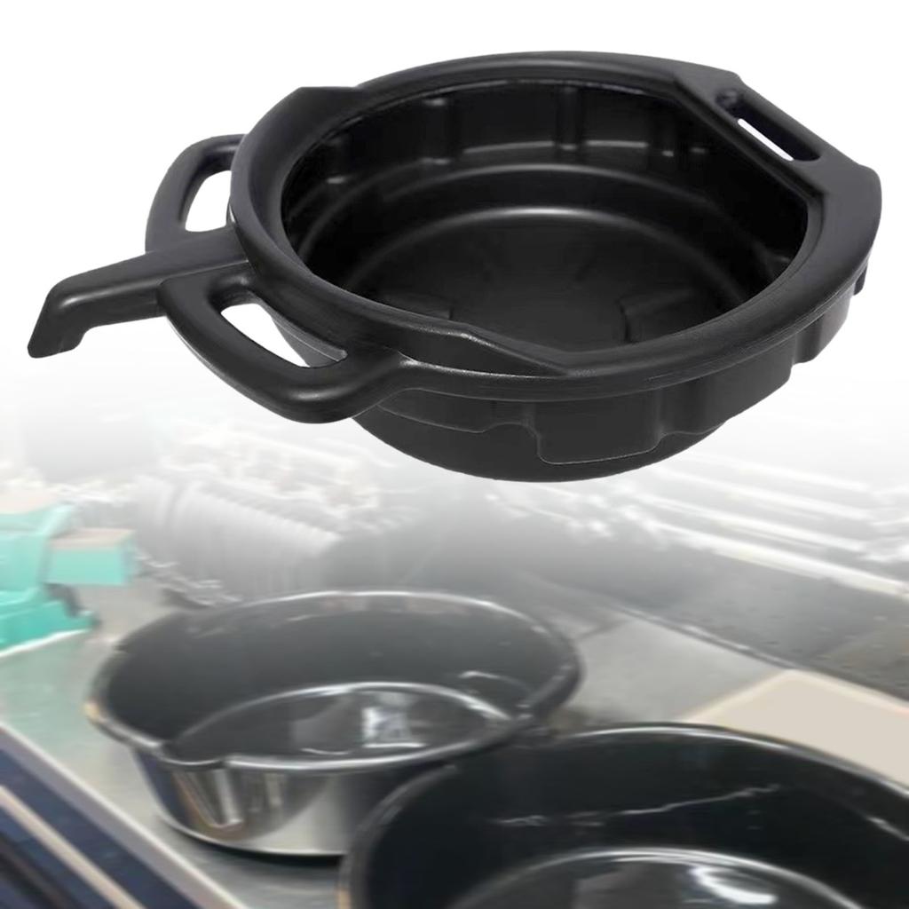 15L Car Oil Drain Pan Portable Waste Oil Collection Tray Easy to Clean Holder Thickened for Truck Repairing Part Cleaning Garage