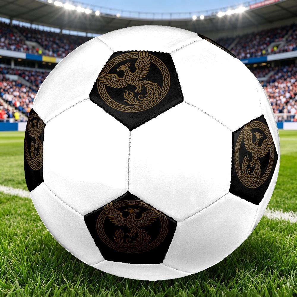 1PC Phoenix Artwork Soccer Ball Size 5 Football Machine Sewn Indoor/Outdoor Universal Football Gift W66