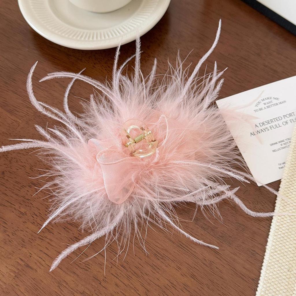 Autumn-Winter Fairy Feather Hair Clip: Large Volume, Pure Desire Headdress