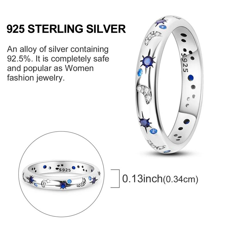 Rings Original 925 Silver Rings Simple Zircon Heart Ring for Wedding Valentine's Day Women Ring Jewelry Gift