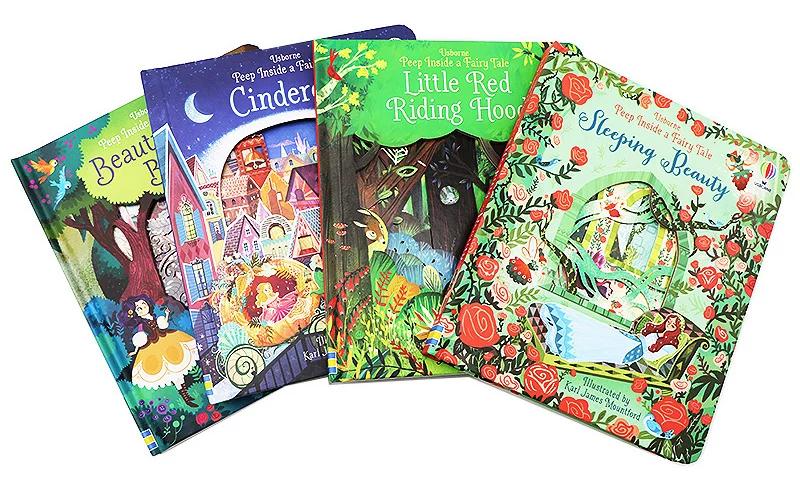 Usborne Książka angielska 4 tomy Peep Inside a Fairy Tale Zestaw pudełkowy Peep Inside a Fairy Tale Zestaw pudełkowy