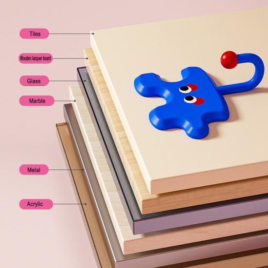 4Pcs Cartoon Wall Hooks Adhesive Waterproof Bathroom Hook Fun Puzzle Piece Hooks for Entrance Kids