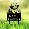 Metal Wall Art Retro Dog Memorial Garden Stake, Personalized Pet Tribute Outdoor Decorative Plaque, Weatherproof Vintage Sign