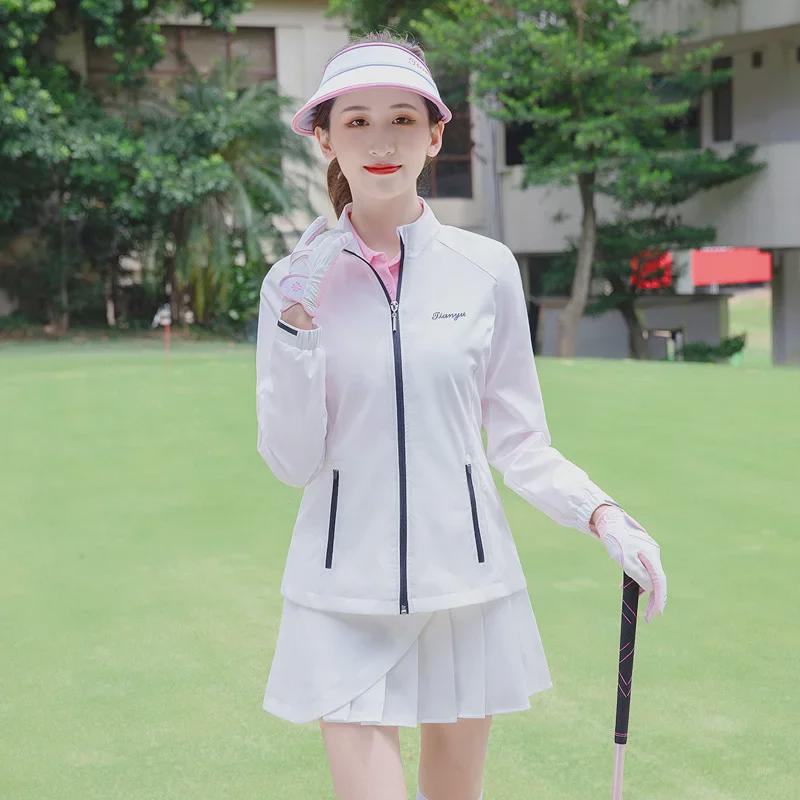 Yeni Kadın Golf Ceket - Sonbahar/Kış, Rüzgar Geçirmez, Su Geçirmez, Dar Kesim, Sıcak, Rahat Spor Stili