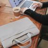 Litnut Light 2-in-1 Laptop-Tasche Pouch Umhängetasche mit Schultergurt, Melange-Grau