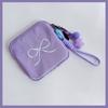 Portable Cute Zero Wallet Bowknot Cosmetic Bag Multifunctional Sanitary Napkin Storage Bag  Women