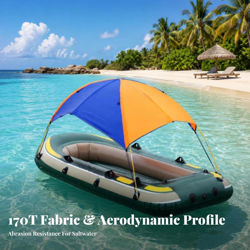 Inflatable Boat Sun Canopy Protection Manual Shade Bimini Top