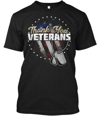 Thank You Veterans - Tee T Shirt Made In the USA Size S To 5XL
