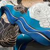 Luxury Design Floral Print 70*70Cm Silk Square Scarfs Women Soft Satin Neckerchief Bag Ribbon Female Foulard Hijab Lady Neck Tie