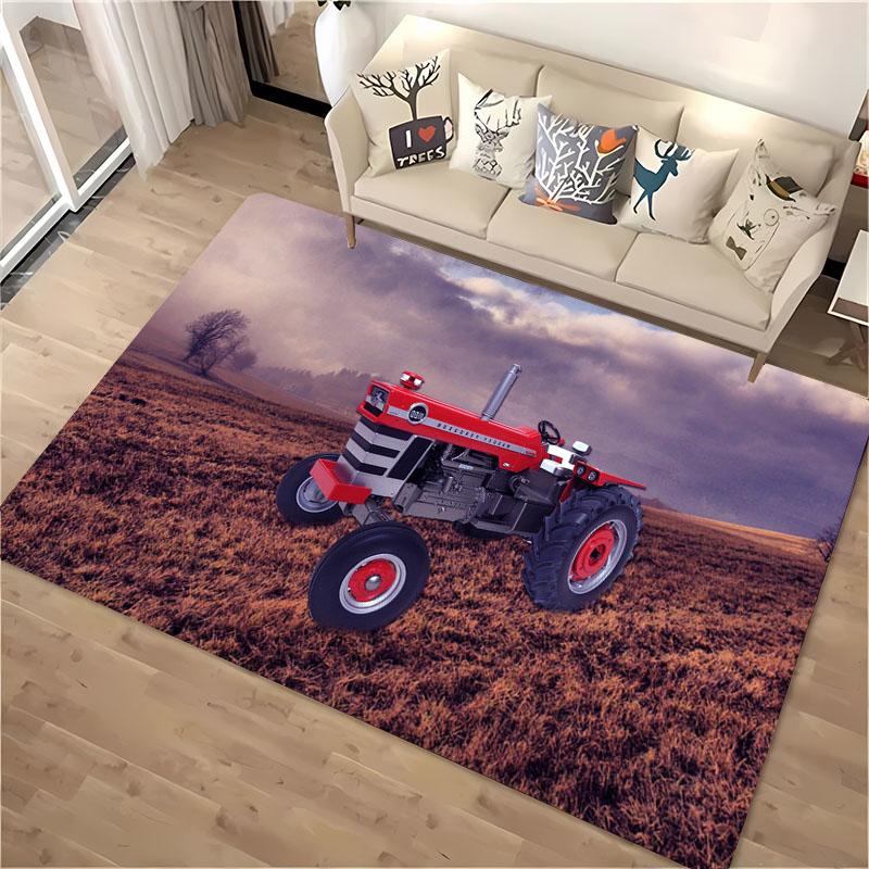 Car Tractor Series Pattern Carpet, Living Room and Bedroom Household Items, Kids Room Sofa Mat Doormat Floor  Anti-slip Rug Gift