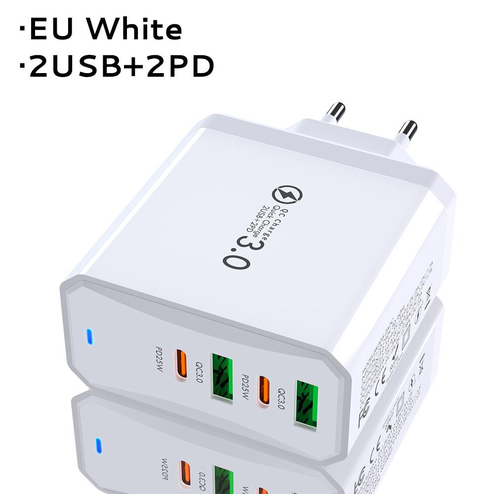 PD65W GaN Dual-Port Fast Charger for Computers and Tablets - European Standard Adapter