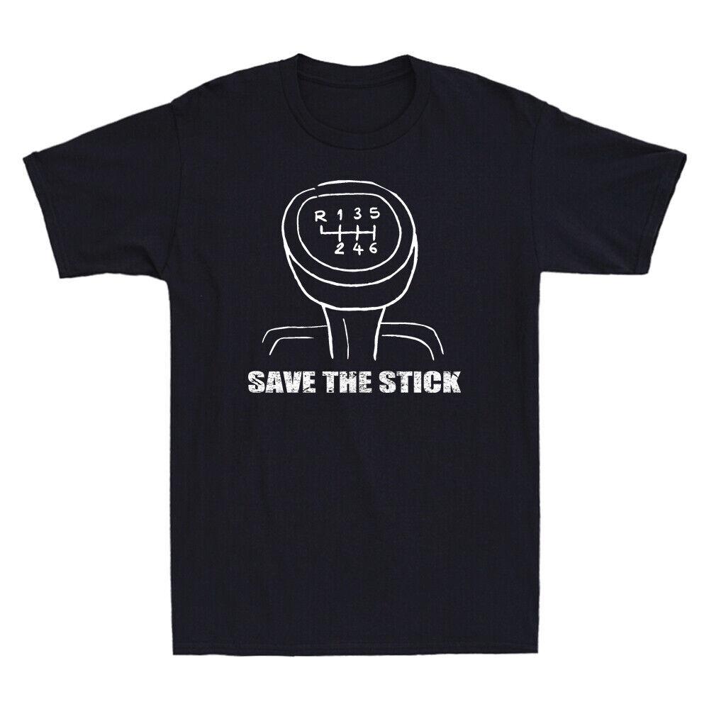Save The Manual Transmission Save The Stick Funny Graphic Vintage Men s T-shirt Unisex T-Shirt L