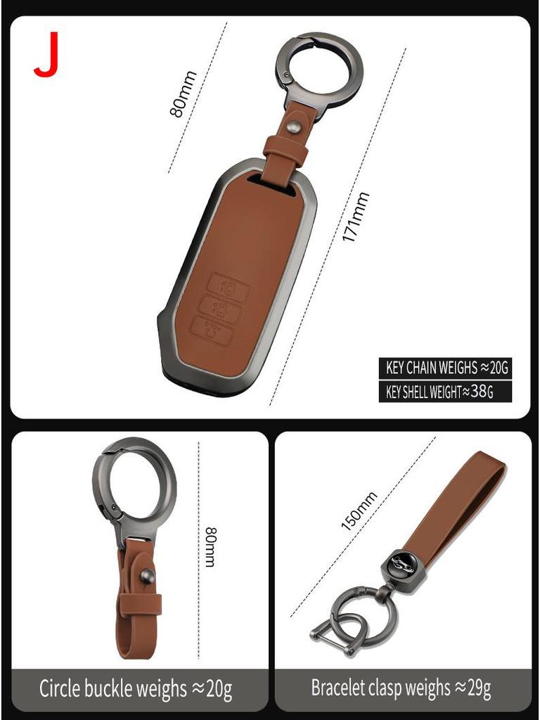 Kia K5/EV6 Key Cover - Metal Anti-drop Protective Shell with Buckle