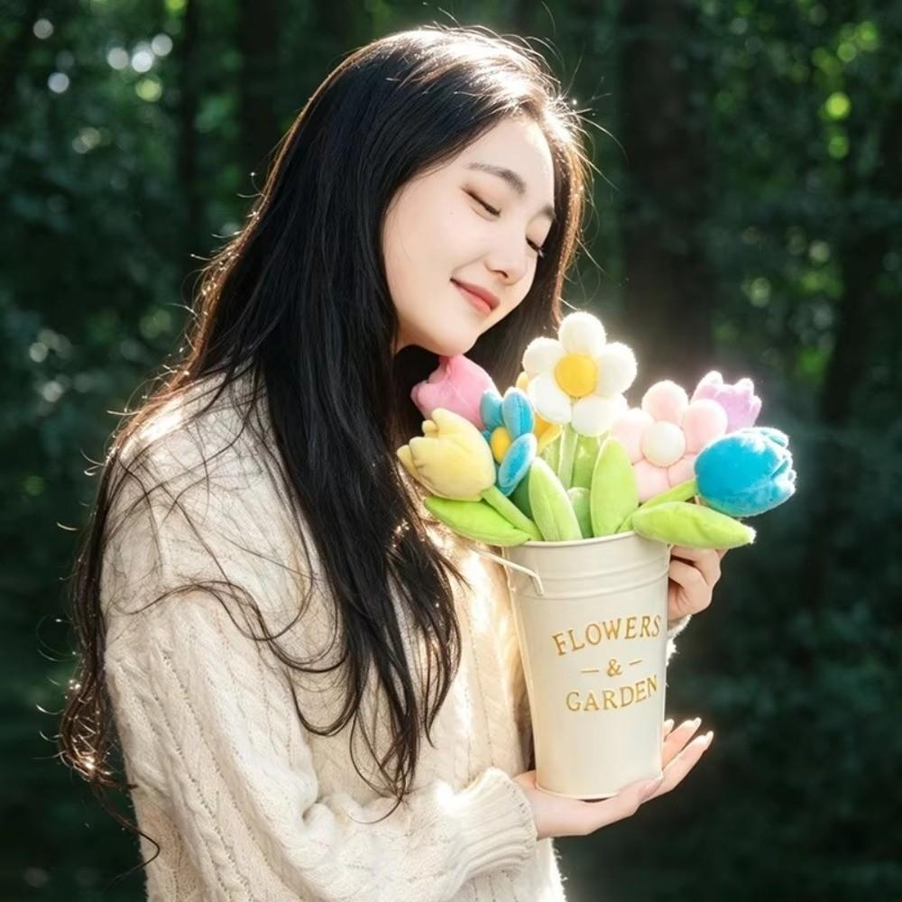 Soft Plush Plush Flower Toys Lifelike Design Cartoon Tulip Toy DIY Bouquet Toys Party Decoration