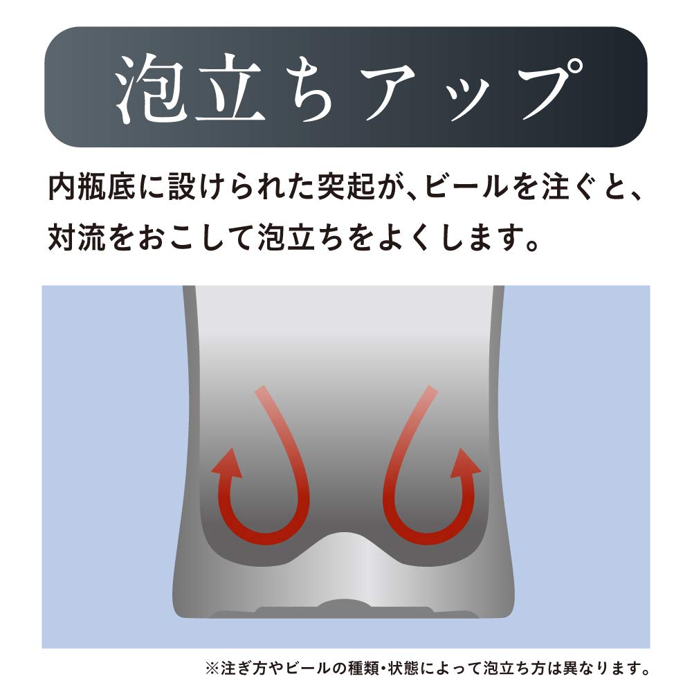 Doshisha Drinking Beer Tumbler, 420ml, Gold, DSB-420GD