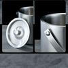 Stainless Steel Ice Bucket Portable Double-Layer Insulated Barrel with Handle Design