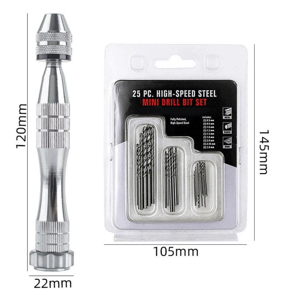 Wenge Wood Hand-Twisted Mini Drill for Precision Carving and Punching