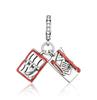 Copper Metal Dangle Charm Bead Component Colorful Musical Card Camera Sunglasses Note Bead Components Designed For Necklace Do It Yourself Bracelet