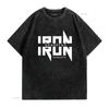 Iron Sharpens Proverbs 27 17 Heavy Metal Logo Bible Scripture Mens Christian T Shirt  Black X Large Vintage Washed Streetwear