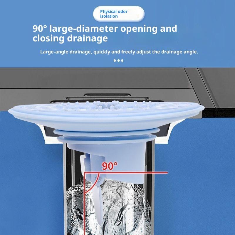 2Pcs Universal Bathroom Floor Drain Cover Bathroom Drain Hair Catcher Sewer Anti-Odor Anti-Insect Floor Drain Accessories